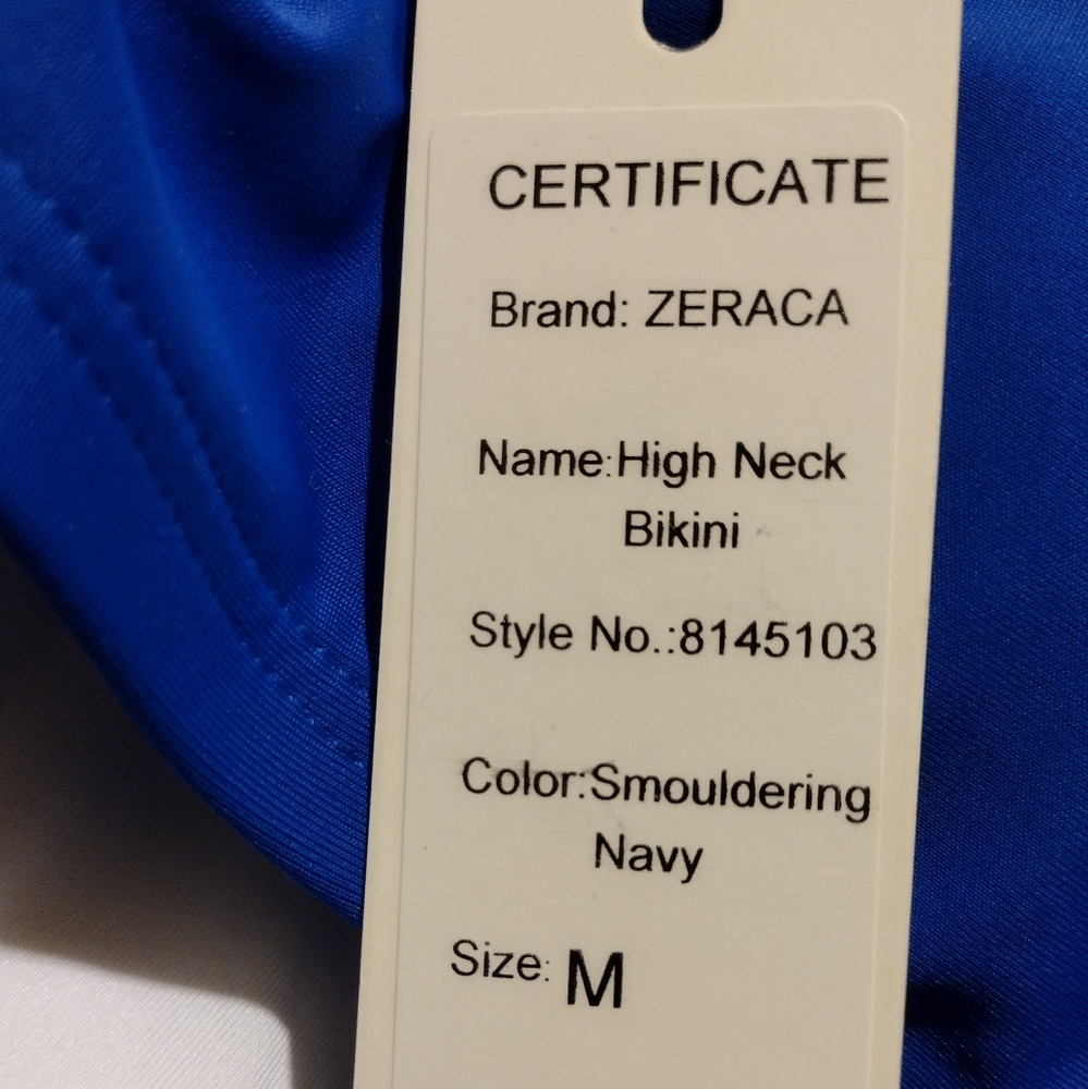 Zeraca High Neck Bikini Top Size M - Picture 9 of 9